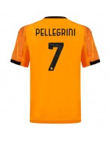 Moške Nogometnih dresov AS Roma Lorenzo Pellegrini #7 Gostujoči 2025-26 Kratki rokavi Moške Nogometnih dresov AS Roma Lorenzo Pellegrini #7 Gostujoči 2025-26 Kratki rokavi